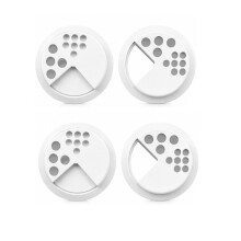 Lot de 4 Couvercles Ajustables pour Bocaux Mason, Couvercles pour Pots à Épices Rechargeables