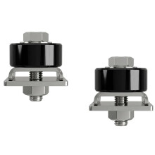 Lot de 2 Butées de Rouleau Robustes pour Rail de Support de 41 mm (1-5/8 Po) de Large - Butée de Positionnement de Roue pour Chariots
