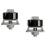 2 Pack Heavy Duty Roller Stop for 1-5/8" Wide Support Channel - Wheel Positioner Stopper for Carts 1
