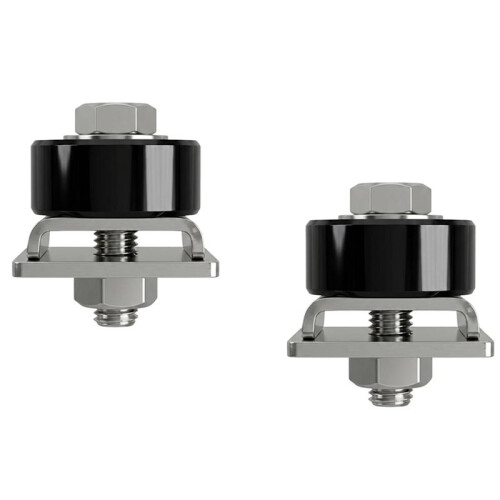2 Pack Heavy Duty Roller Stop for 1-5/8" Wide Support Channel - Wheel Positioner Stopper for Carts