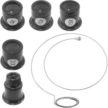 6 Pcs Jewelers Loupe with Holder, Monocular Magnifier Magnifying Glass Eye Loop Magnifier, 3X/5X/10X/15X/20X,Watch Loupe