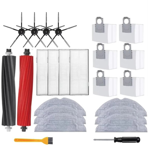 For  S8, S8  Robot Vacuum Mop Replaceable Spare Parts, Dust Bag, Side Brush, HEPA Filter