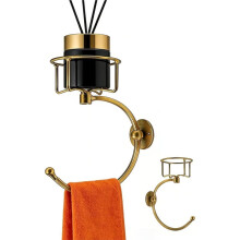 Bathroom Wall Hand Towel Holder with Candle/Aromatherapy Holder, Multi-Functional Wall Hooks, Candle Holders