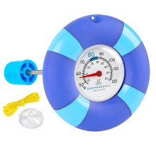 Drijvende Zwembadthermometer, Mechanische Watertemperatuurmeter met Zuignap voor Zwembad, Spa of Vijver