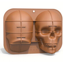 1pc Large Skull Cake Pan Haunted Skull Baking Cake Mold for Halloween and Birthday Party B