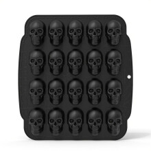 Skull Baking Mold/ Ice Tray - Halloween Cake Candy Chocolate Decor Silicone Food Grade Flexible Easy Release Mold