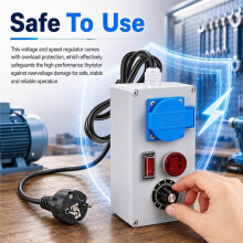 Voltage Regulator Electric Speed Controller 230 V 4000 W 18 A with LED ,for Fans, Angle Grinders, Blowers, Eu Plug