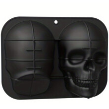 1pc Large Skull Cake Pan Haunted Skull Baking Cake Mold for Halloween and Birthday Party A