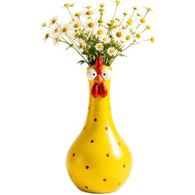 Hühnervase mit Langem Hals, Bunte Hühnervase Aus Kunstharz, Verspielte Hühnerblumenvase, für die Dekoration Von Zuhause und Schreibtisch A