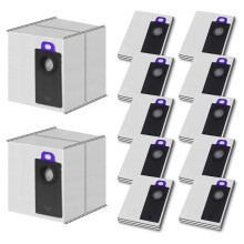 Paquete de 12 Bolsas para Polvo Compatibles con la Aspiradora Robot para Flow 2. Bolsas de Repuesto Desechables de Gran Capacidad.