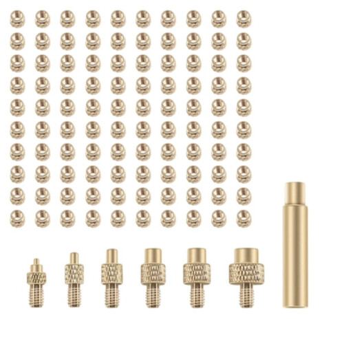 Heat Insert Nut Iron Tip Kit M3 Brass Thread Embedded Heat Insertion Tool for 3D Printer Soldering Iron Nozzle Repair