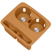 Anti-Slip Tray for Rear Center Armrest Cup Holder - Interior Storage Accessory for Li Auto L6 Ultra 2026 Amber Orange