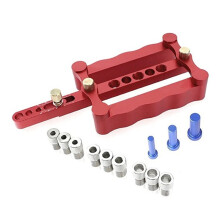 Woodworking Joinery Hole Drill Guide Self Centering Punching Locator Tool Positioner Locator for Metric Dowels A