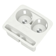 Bandeja Antiderrapante para Porta-Copos Do Apoio de Braço Central Traseiro - Acessório de Armazenamento Interno para Li Auto L6 Ultra 2026 Branco