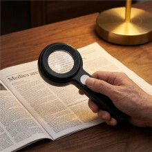 60X Handheld Rechargeable Loupe Magnifier,Magnifying Glass with Adjustable UV and LED Lights, Double-Layer Optical Len A