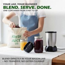 Adattatore per Frullatore , A Prova di Perdite, Convertibile In Accessorio per Frullatore Kerr Mason Jar A Bocca Larga.