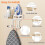 Ironing Board Hanger Wall Mount, Iron Board Wall Holder, Sewing, Laundry Room Organization,Shaped Space Saving 5