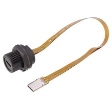 Waterproof Type C Female to Male PFC Flat Cable 3.1 Speed Threaded-Type Type-C 3.1 10GB 3A 20V 20cm