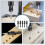 5pcs Counterbore Drill Bit Set for 5, 6, 8, 10, 12 Screws,M2  Drill Bits with 1/4" Hex Shank 5