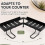 Adjustable over-Faucet Shelf Organizer, No Drill Foldable Sink Shelf with Drain Rack White 2