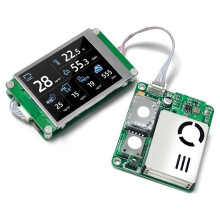 2,8-Zoll-Seriell-LCD-Displaymodul Multi-in-One-Luftqualitätssensor CO2 PM2.0/PM10 HCHO VOC Temperatur Luftfeuchtigkeit