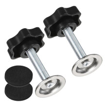2-Pack of Star-Shaped Hand Screws, M8x35mm Threaded Star-Shaped Clamping Knob, with Screw, Pressure Plate and Rubber Pad
