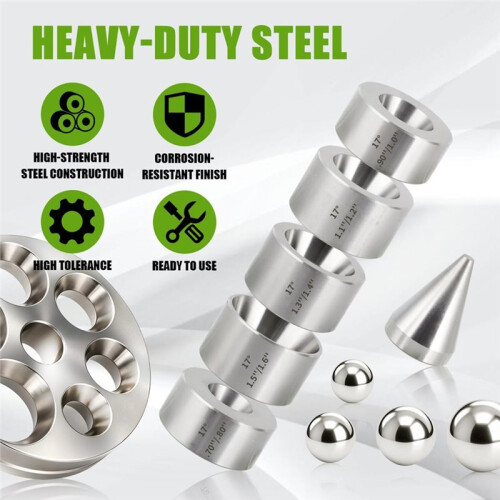 Coin  Making Tool with Reducing Plate,Reduction Die Set & Folding Cone,Includes Balls & 17 Degree Fold over Cone Kit 1