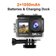 Action Camera 5K 30FPS Waterproof Camera Underwater EIS Sports Cam with Touch Screen, WiFi,for Snorkeling,Diving,Cycling