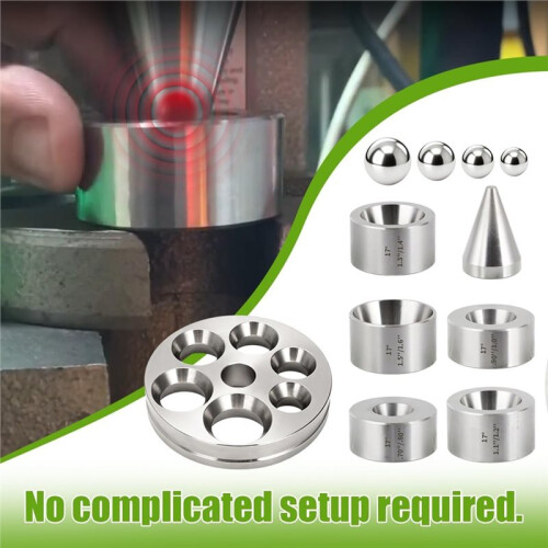 Coin  Making Tool with Reducing Plate,Reduction Die Set & Folding Cone,Includes Balls & 17 Degree Fold over Cone Kit 2