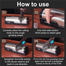 Affûteur de Couteaux Électrique Portable Rechargeable par USB : Aiguisage et Polissage pour Couteaux de Cuisine, Ciseaux et Outils