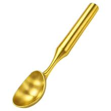 Cuillère à Glace en Acier Inoxydable, Robuste, Monobloc, Dorée, en Acier Inoxydable 304, pour la Crème Glacée et la Pâte à Biscuits