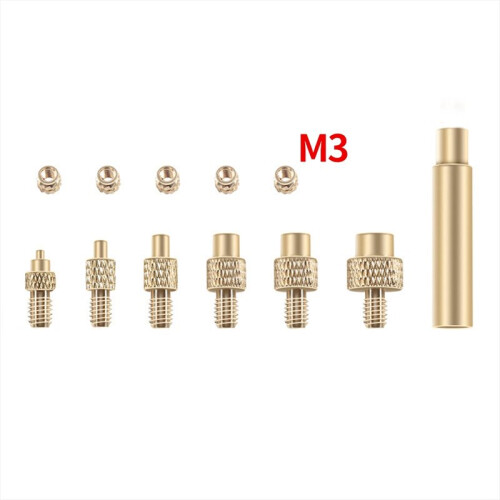 Heat Insert Nut Iron Tip Kit M3 Brass Thread Embedded Heat Insertion Tool for 3D Printer Soldering Iron Nozzle Repair 2