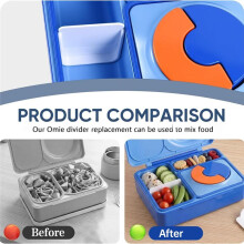 3 Pack Bento Box Dividers for Omie Lunch Box, Reusable Divider Insert to Organize Food and Snacks