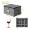 2 Pack Wine Glass Storage Box with Dividers,Stemware Storage Cases with Sturdy Handle and Hard Shell for Glassware 8