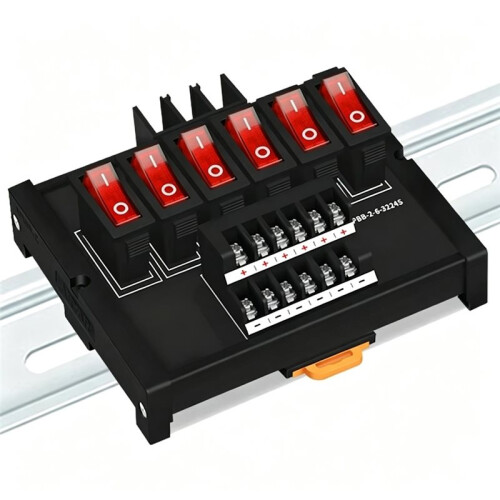 Power Distribution Module with  DIN Rail and Wall Mount Screw Terminal Block Board 1