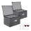 2 Pack Wine Glass Storage Box with Dividers,Stemware Storage Cases with Sturdy Handle and Hard Shell for Glassware 2