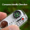 10 Pcs White Compass Thermometer Keychains,  Navigation Tools with Temperature Gauge for Hiking Camping 2