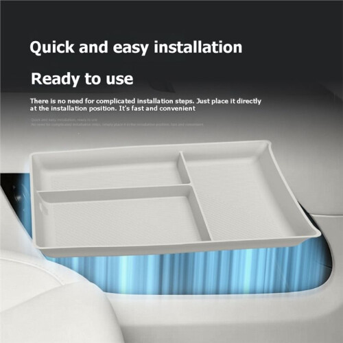 Silicone Lower Center Console Storage Box (Multi-Compartment Organizer Tray) for Li Auto L6 Ultra 2026 Interior White 2