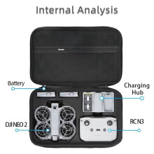 Shoulder Bag for Neo 2 Fly More Combo PU Leather Drone Shockproof Protective Case Portable Storage Bag Black