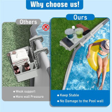 Portable Poolside Storage Basket Hanging Pool Shelf Drink Holder Organizer for Swimming Pool Beer Cups Snacks Soap
