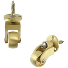 Lot de 4 Roulettes Pivotantes à 360 en Laiton avec Tige Filetée, pour Meubles, Armoires, Canapés, Chaises, Chariots et Coffres