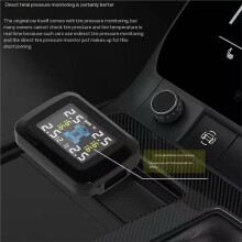 Sistema Monitoraggio Pressione Degli Pneumatici(TPMS)per Auto,con Allarme,Indicatore Pressione e Avviso Temperatura,Dotato 4 Sensori e Funzione