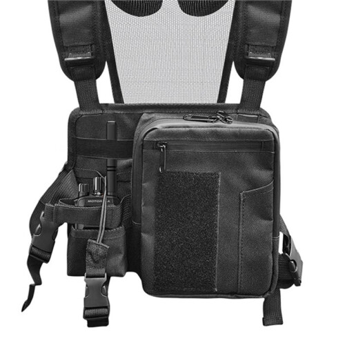 Borsa Pettorale Regolabile per Ricetrasmittenti, Supporto per Walkie-Talkie e Tracolla. 1