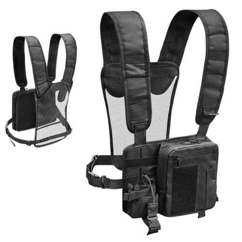 Borsa Pettorale Regolabile per Ricetrasmittenti, Supporto per Walkie-Talkie e Tracolla. 2
