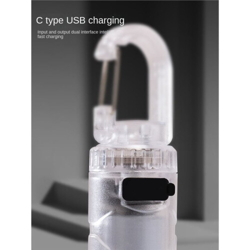 Super Bright Transparent LED Flashlight  Camping Torch USB Rechargeable Work Light with Hook Magnet Pocket Lantern 2