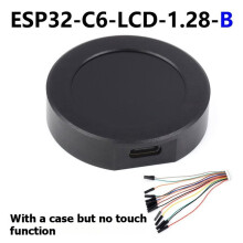 ESP32-C6 Ontwikkelingsbord met 1,28 Inch Rond LCD-Scherm (240x240), 16 MB Flashgeheugen, Type-C-Aansluiting met -Kaartsleuf, Wifi en voor