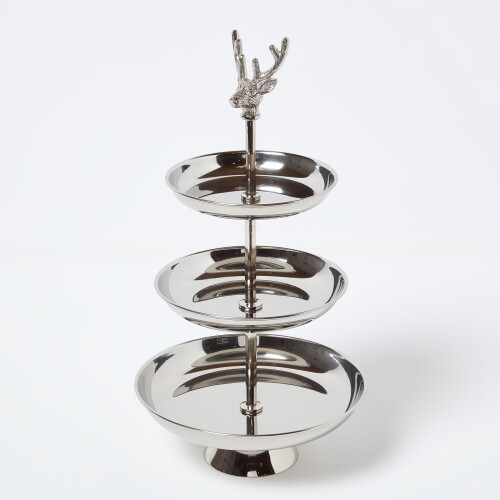 Homescapes 3 Tier Display Stand with Stag Head