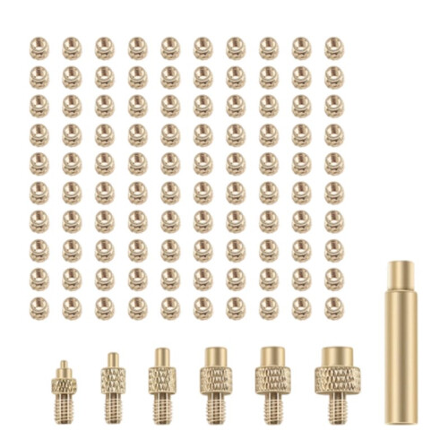 Heat Insert Nut Iron Tip Kit M4 Brass Thread Embedded Heat Insertion Tool for 3D Printer Soldering Iron Nozzle Repair 1