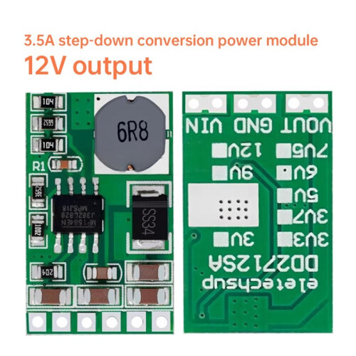 5Pcs 3.5A - Converter Module Buck Step-Down Voltage Regulator Board 4.5V-27V to 9V DD2712SA Buck-Boost Module 2