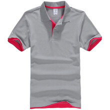 (Gray+Rose,L)Camisas esportivas masculinas clássicas de manga curta verão golfe camiseta sólida casual camisetas